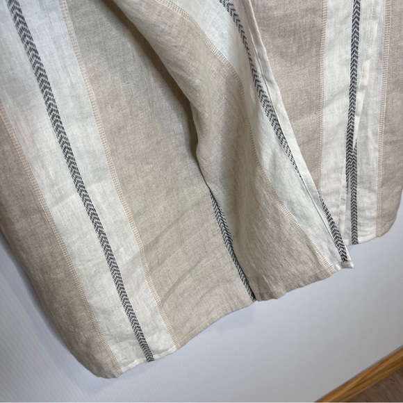 NWOT SPANNER Linen Blend Sleeveless Button Front Midi Dress. Size Medium - Picture 6 of 9